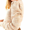 Sandy Brown High Neck Puff Sleeve Sweater - Image 3