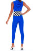 Hooded Check Jumpsuit - Image 3