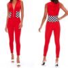 Hooded Check Jumpsuit - Image 7