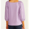 Faux Leather Puff Sleeve Top - Image 2