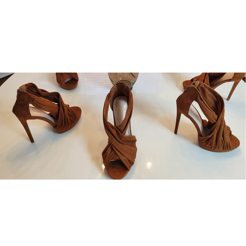 Pleat Strap Heels | FashionStockroom