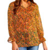 Reversible Shimmery Floral Top - Image 2