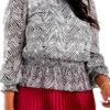 Tamie Zebra High Neck Top - Image 3