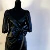 Faux Leather Black Bow Dress - Image 5