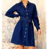 Belted Denim Dress - Image 3