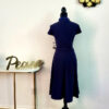 Navy Belted Sheath Dress - Image 2