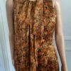 Cynthia Steffe Metallic Brown Retro Silk Dress - Image 3