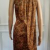 Cynthia Steffe Metallic Brown Retro Silk Dress - Image 5