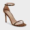 Stuart Weitzman Leopard Print Nudist Calf Hair Ankle-Strap Sandal - Image 2