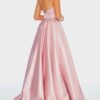 Ashley Lauren Metallic Brocade Pink Ball Gown - Image 3