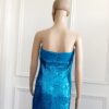 Milano Formals Turquoise Sequin Sleeveless Cocktail Dress - Image 4