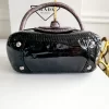 Prada Runway Purple Croc & Black Patent Leather Bag - Image 3