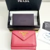 Prada Pink Vitello Leather Trifold Compact Wallet - Image 2