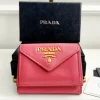 Prada Pink Vitello Leather Trifold Compact Wallet - Image 4