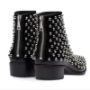 Prada Black Leather Spiked Booties - Image 4