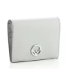 Fendi Gray Bifold Compact Leather Wallet