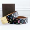 Louis Vuitton Black Multicolor Murakami Belt 90/36