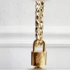 Louis Vuitton Gold Lock, 2 Keys & Chain - Image 2