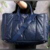 Prada Navy Blue Genuine Leather Padded 3-way Bag